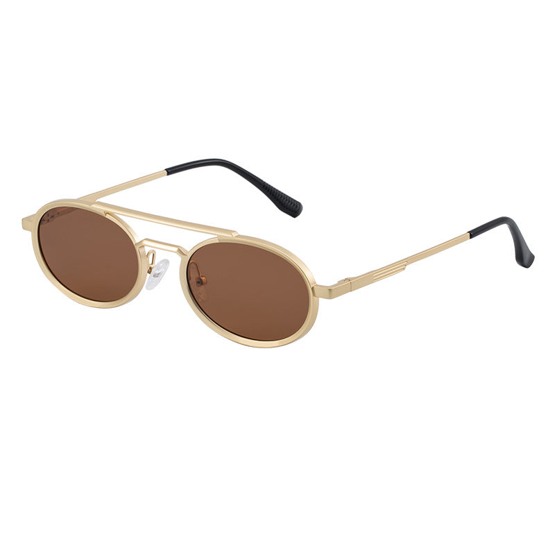 2025New European and American Retro Oval Frame Sunglasses for Men with High-end Spring Sunglasses for Women sunglasses