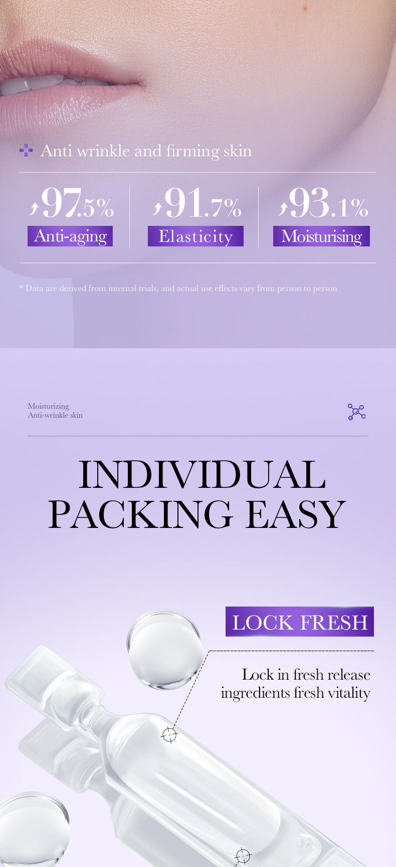 Full English Retinol Anti-Wrinkle Serum BIOAOUA Firming and Moisturizing Single-use Essence Liquid  Wholesale