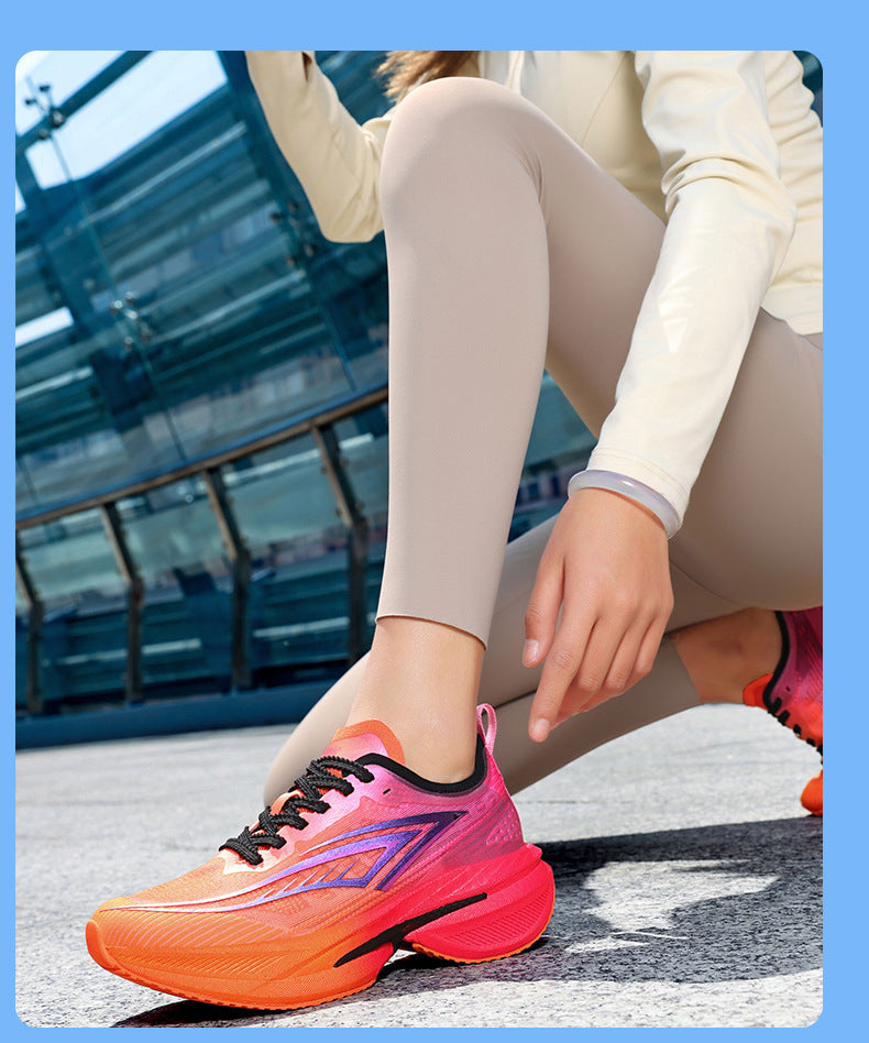 Spring Running Shoes Professional Physical Test Student Middle School Entrance Exam Field Training Shoes Carbon Plate Sports Casual Shoes Shock Absorption Men's Shoes