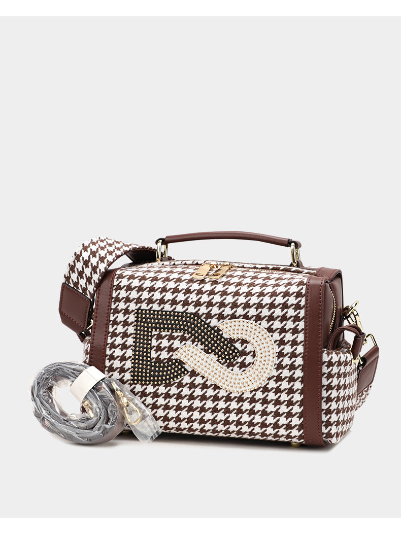 Korean Style Single Shoulder Women's Bag Wool Texture Versatile Handbag Trendy Personality Underarm Crossbody Women's Bag