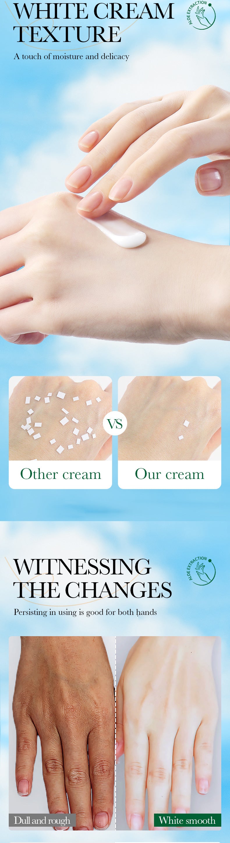 Pump Head Hand Cream450g SADOER Vitamin C Aloe Vera Whitening Large Capacity Cross-Border Wholesale