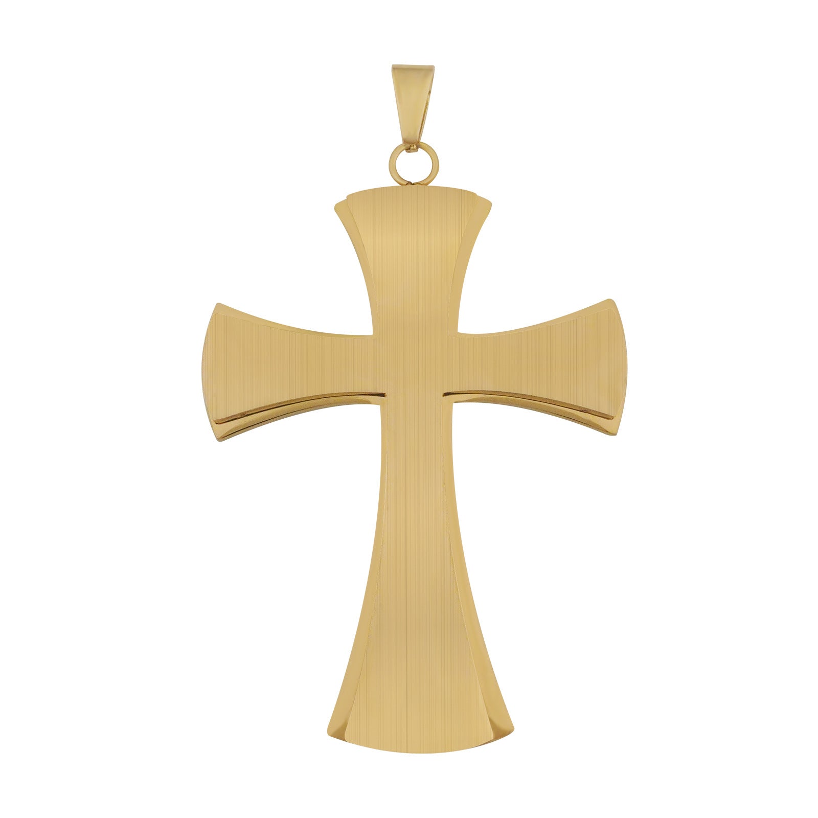 Titanium Steel Cross Pendant Personality Punk Necklace Retro Trendy Men Stainless Steel Cross Pendant Factory Wholesale