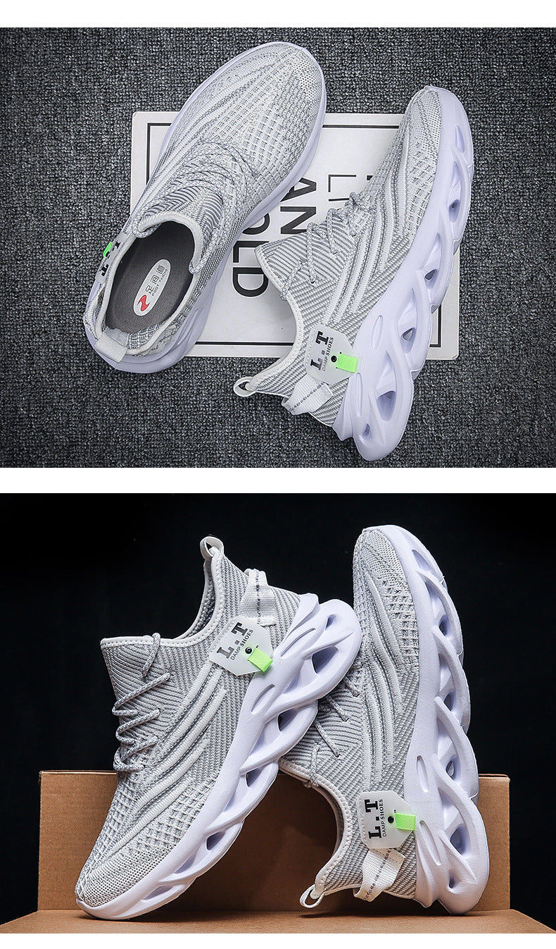 2025Foreign Trade Large Size Mesh Breathable Running Shoes Summer Trendy Versatile Sports Shock Absorption Wear-resistant Casual Shoes