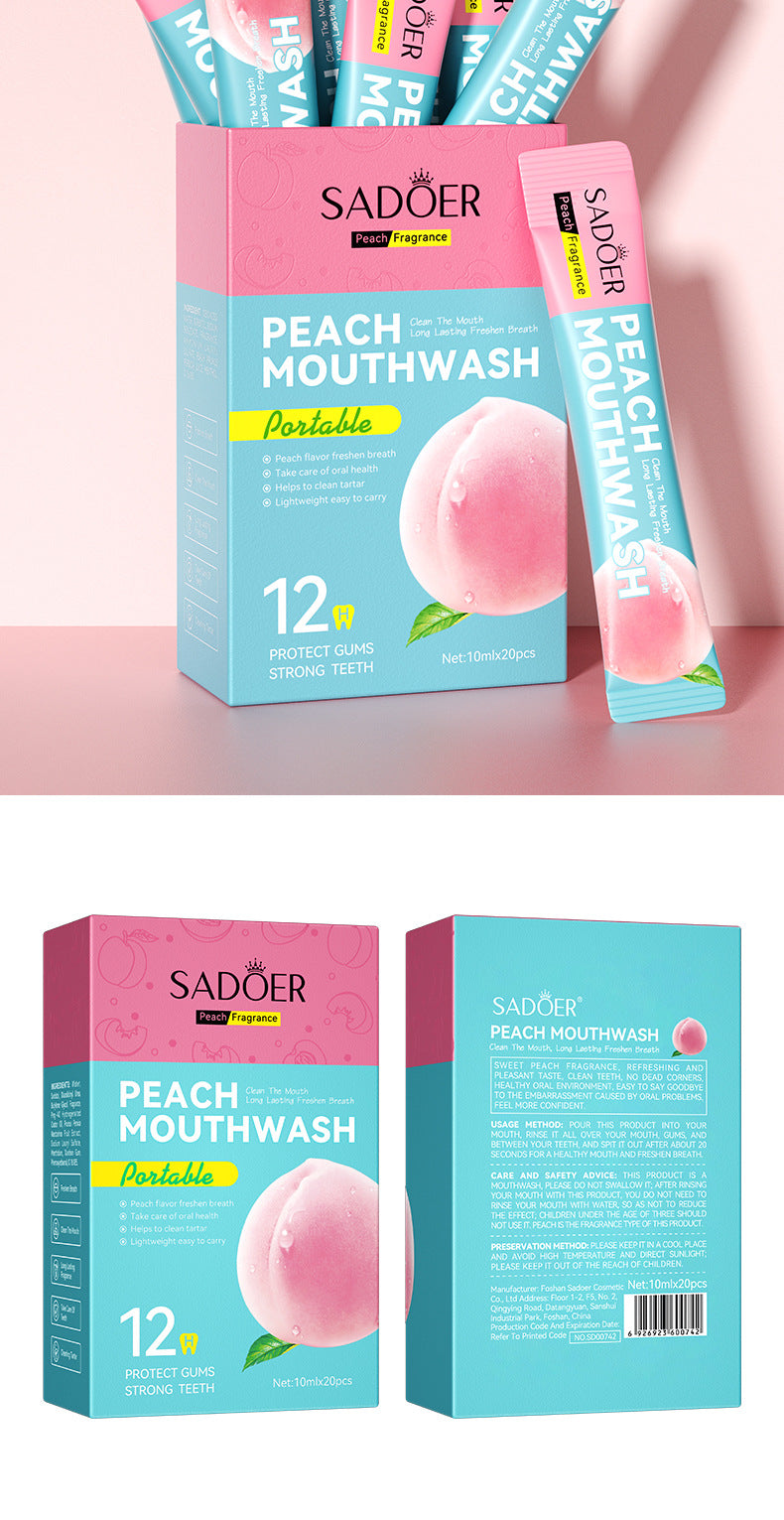 Full English Mouthwash Box Set SADOER Disposable Portable Oral Cleaning Care  Foreign Trade Wholesale