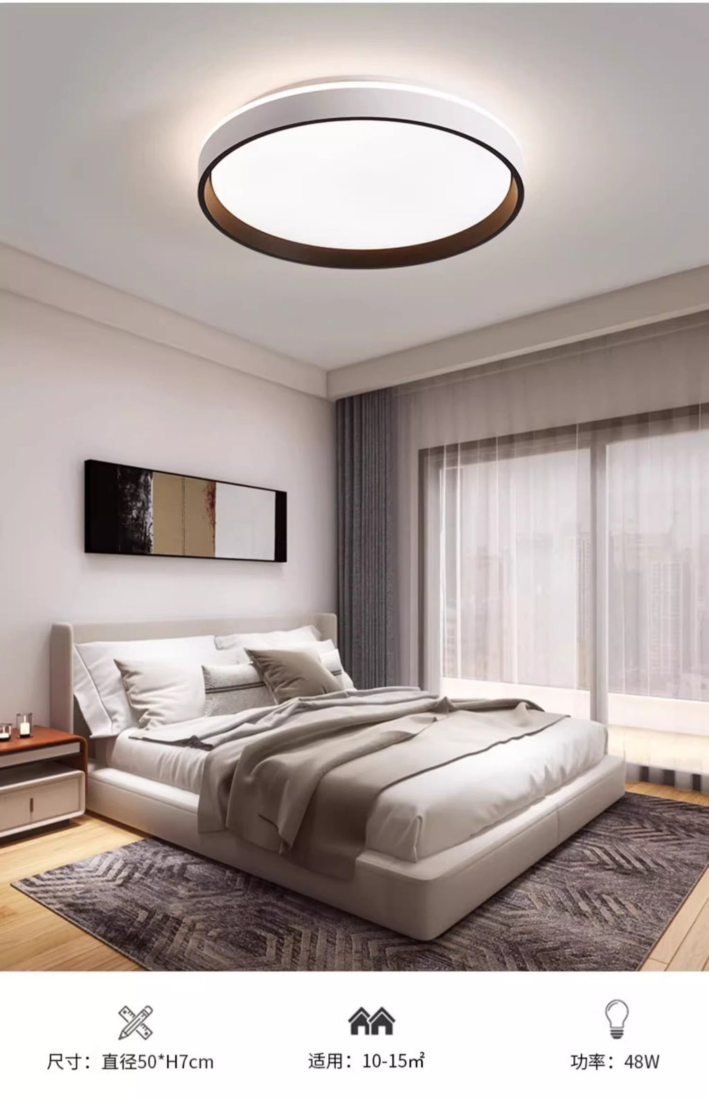 Full Spectrum Eye Protection Highlight led Ceiling Lamp Living Room Lamp Simple Modern Elegant Lighting Fixture Room Study Bedroom Lamp