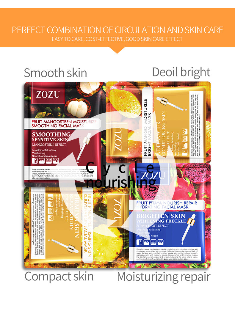 Cross-border Plant and Fruit Face Mask25g  Red Pomegranate Mango Oligopeptide Moisturizing Mask Export Manufacturer Wholesale