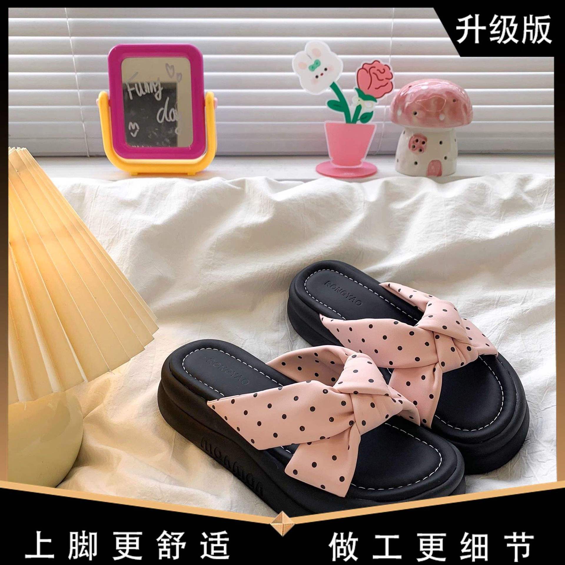 Women's Summer Thick-Soled Slippers for Outdoor Wear2025New Style Fairy Style Fashion One-Strap Sandals to Match Dresses