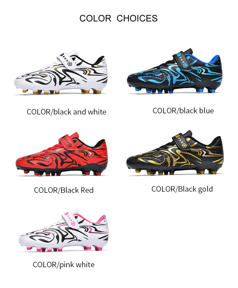 2025New Football Shoes for Men and Women, Medium and Large Children, Students, Long Spike Training Shoes, Youth Grass and Artificial Grass Field Sports