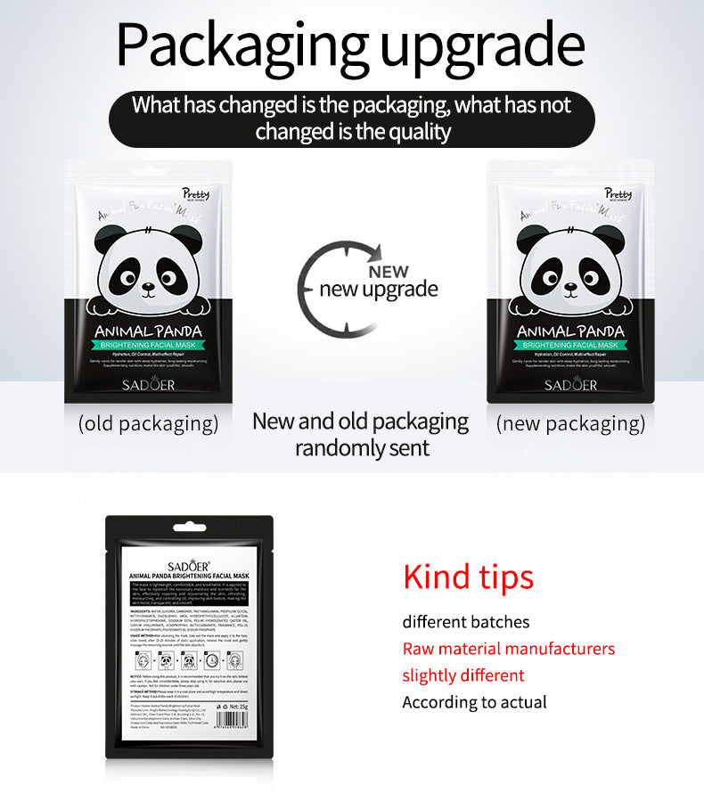 Full English Animal Pattern Mask25g SADOER Hydrating and Moisturizing Skin Care Tablets for  Wholesale