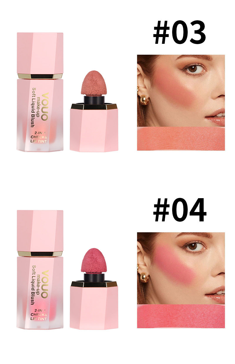 Liquid Lip Glaze Lipstick Face Lip Cheek Two-in-one Multi-functional Blush Four-piece Set Beauty Makeup
