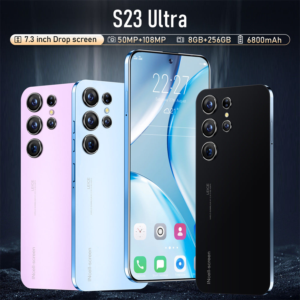 Mobile Phone S23+Ultra True4G Perforated Mesh7.380010,000 Pixels8+256G Super Large Screen