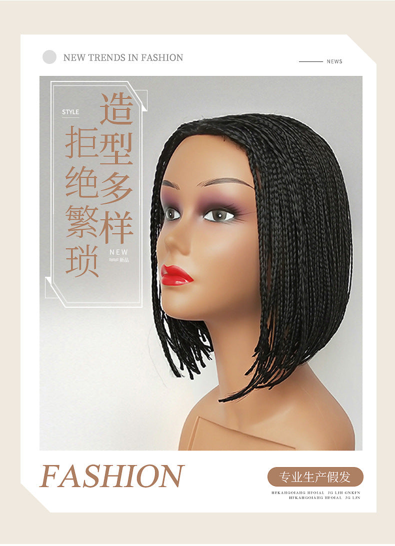 European and American Style Small Braids Wig for Women Small Curly Synthetic Hair Wig braidedwigsAfroDreadl Long Curly Hair