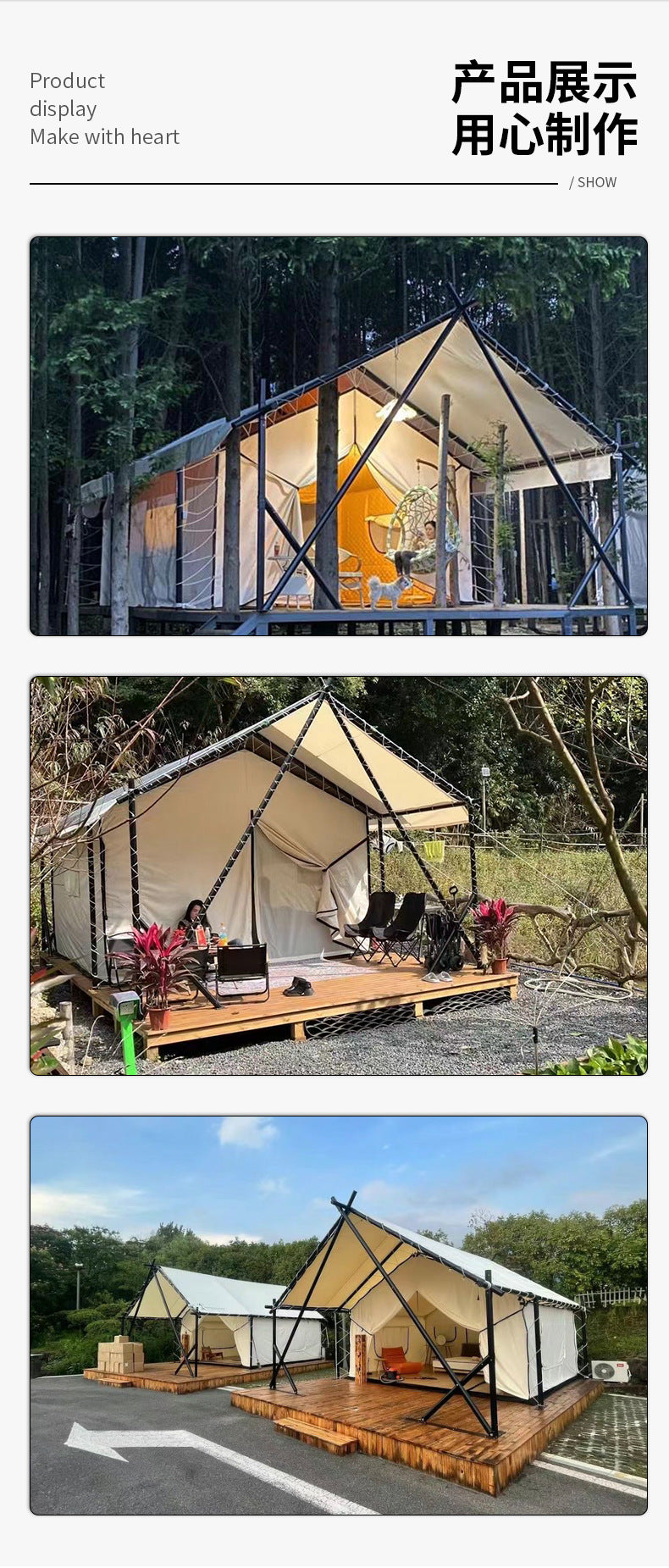 Wild Luxury Camping Nomad Tent Outdoor A Nomadic Tent Internet Celebrity Scenic Resort Luxury Hotel Tent