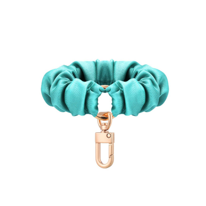 Pleated Large Intestine Phone Chain Hanging Ring Wrist Strap Fat Intestine Short Chain Lanyard Jewelry Keychain