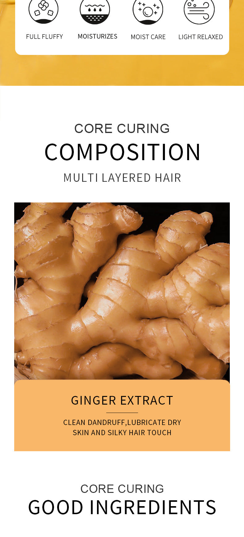 Full English Ginger Hair Treatment Solution30ml SADOER Moisturizing and Hydrating Hair Care  Foreign Trade Live Wholesale