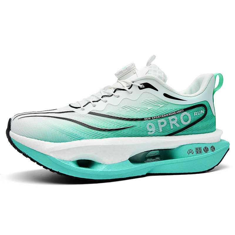 Red Rabbit9PRO Summer Breathable Jacquard Lightweight Sports Shoes with Rotating Buckle Casual Shoes Popcorn Carbon Plate Hollow Running Shoes