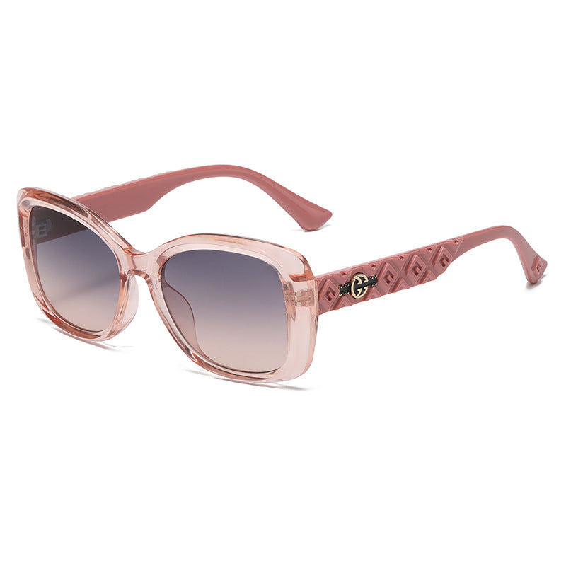 2025New European and American Fashion Large Frame Cat Eye Sunglasses for Women High-end Sun Protection Sunglasses for Women Trendy sunglasses