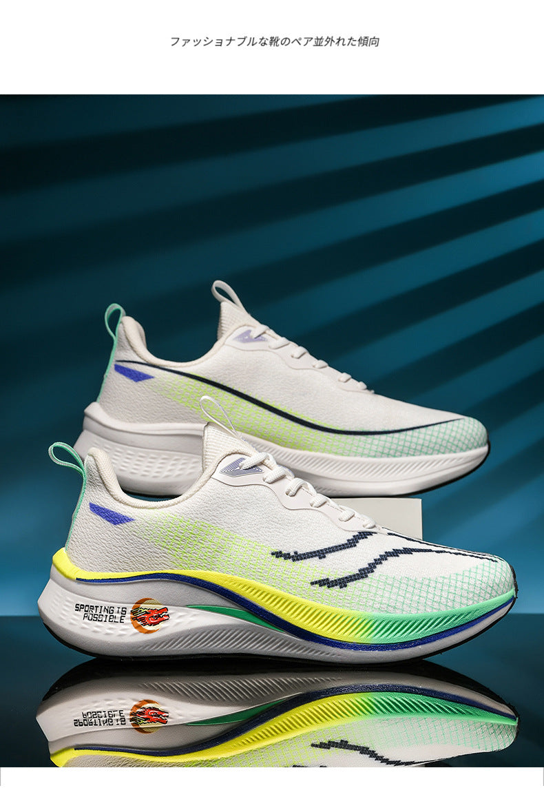 2025Spring and Summer New Style Flying Electric4C Professional Racing Shock Absorption Casual Non-slip Sports Shoes Ultra-light High Elasticity Men and Women Running Shoes