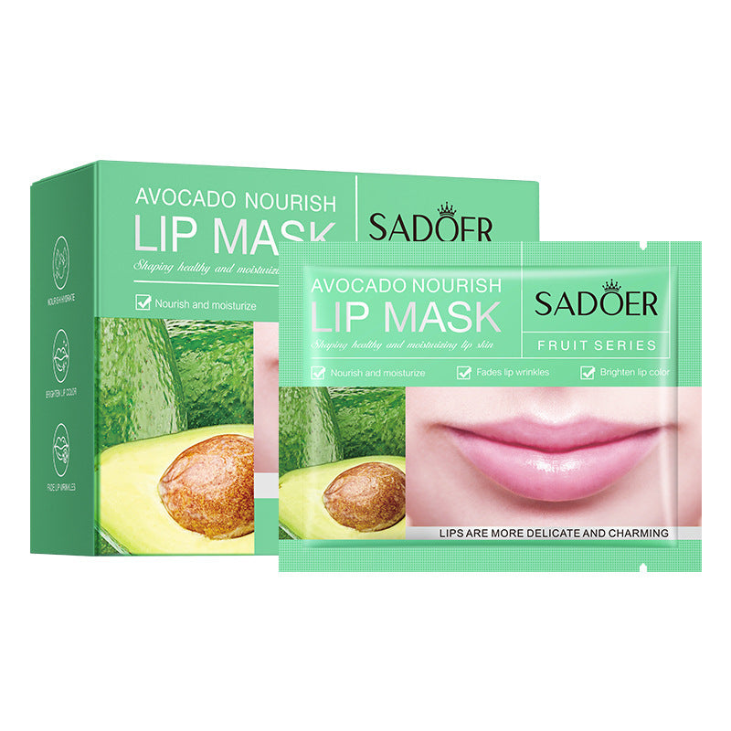 Cross-border Boxed Lip Mask8gx20slice Fruit Strawberry Moisturizing Care Moisturizing Lip Mask Foreign Trade Manufacturer Wholesale