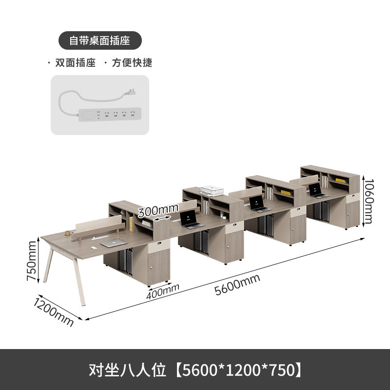 Staff Desk Office Desk and Chair Set Simple Modern Office Partition Computer Desk Employee Desk Six-Person Booth