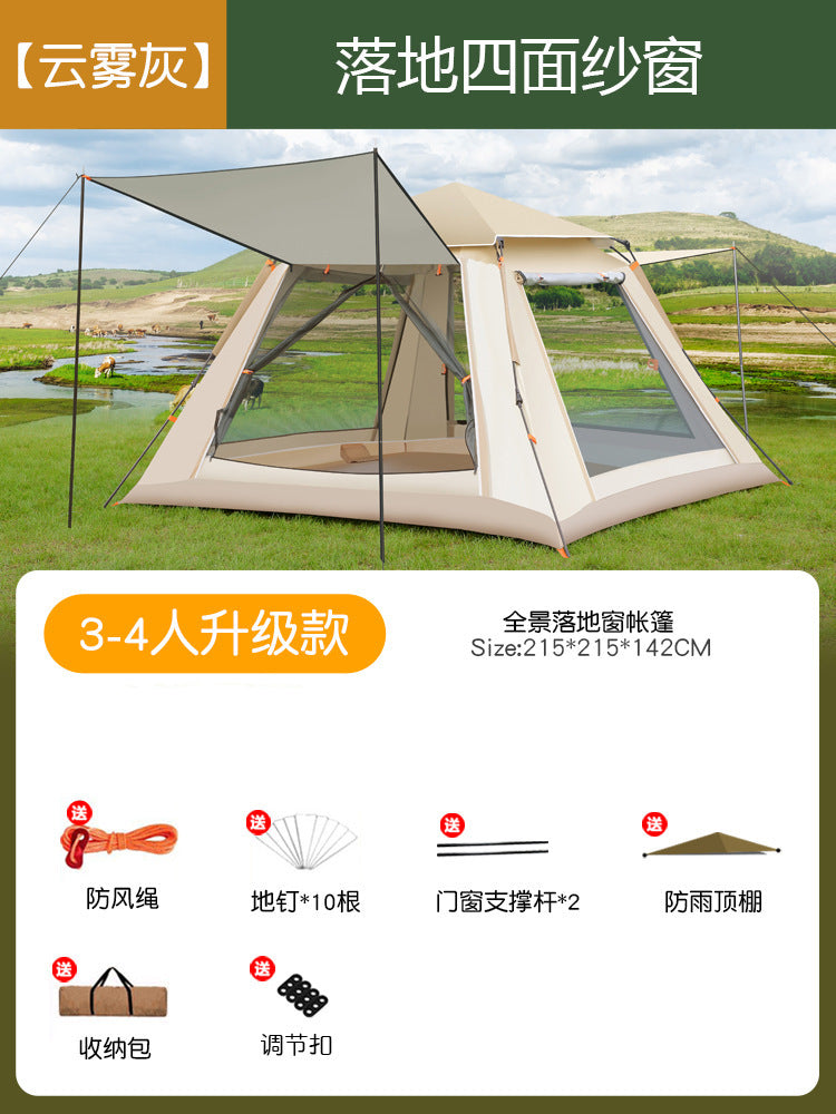 Fully Automatic Quick-Open Tent Outdoor Thickened Windproof Park Camping Portable Foldable Tent Sunshade Windproof
