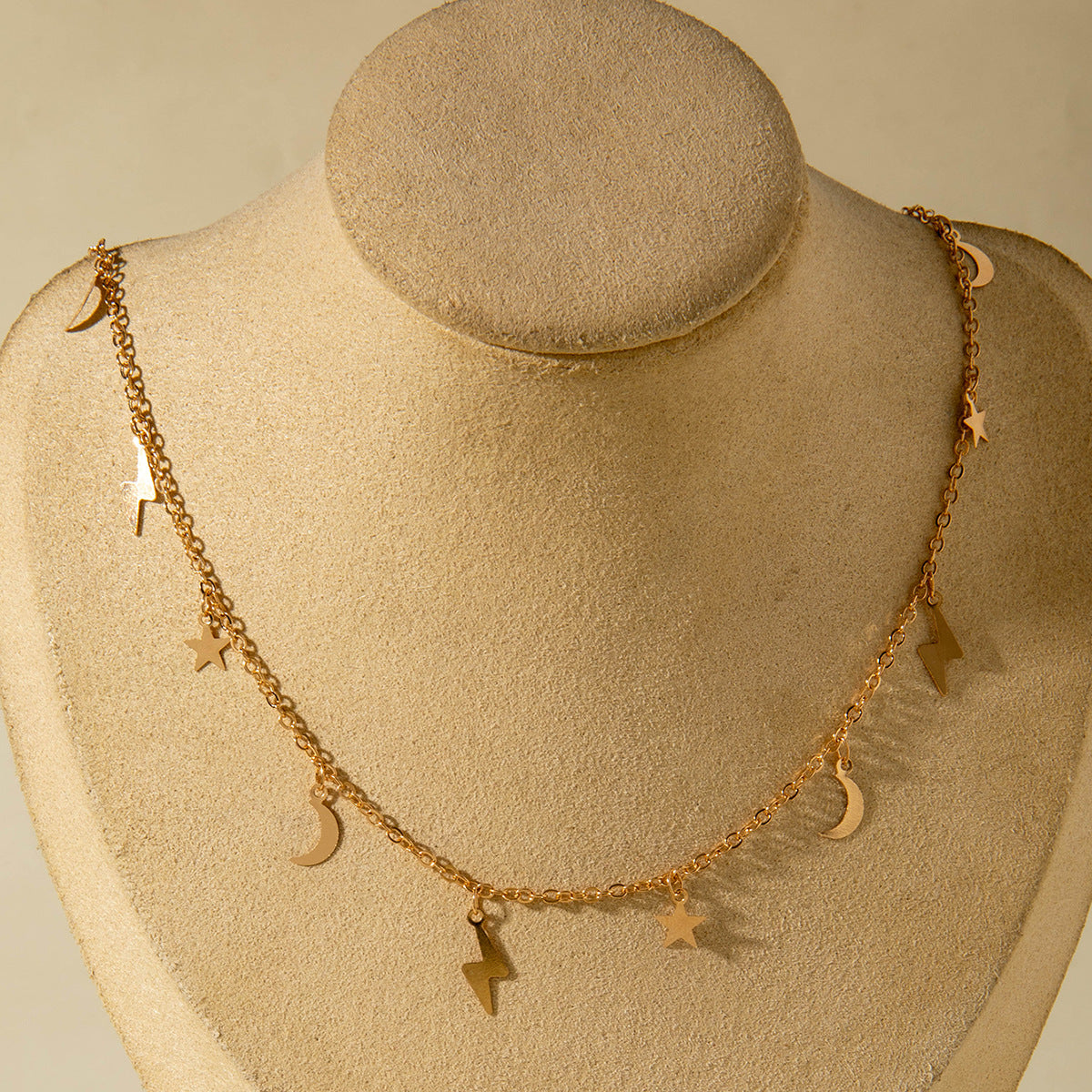 Geometric Star Tassel Chain Necklace Versatile Metal Style Sexy Multi-layer Stacking Y Type Necklace