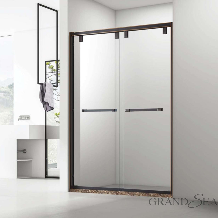 Hotel Sliding Raindrop Glass Shower Doors Bathroom Enclosure Slider Door