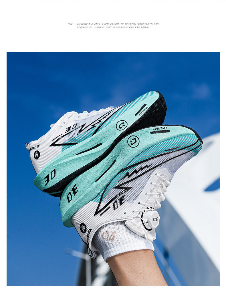 Summer New Fashion Breathable Comfortable Durable Running Shoes Men's Shoes Real Carbon Plate Cushioning High Elasticity Couple Sports Shoes