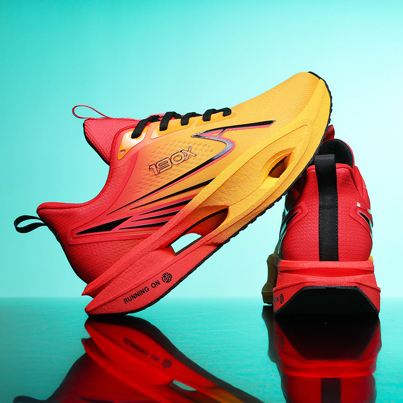 2025New Flying Wing Breathable Shock Absorption Running Shoes Summer Youth Racing Carbon Plate Lightweight Men and Women Sports Shoes