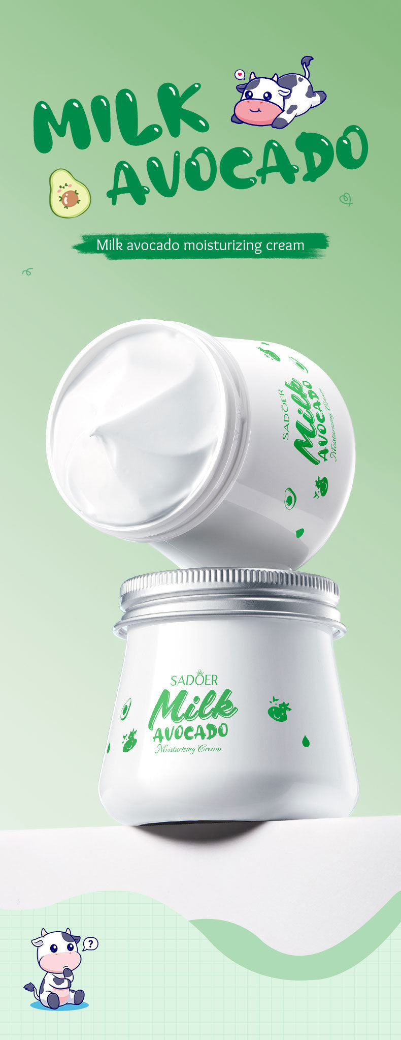 Milk Fruit Cream SADOER Smooth and delicate hydrating skin moisturizing cream cross-border foreign trade wholesale