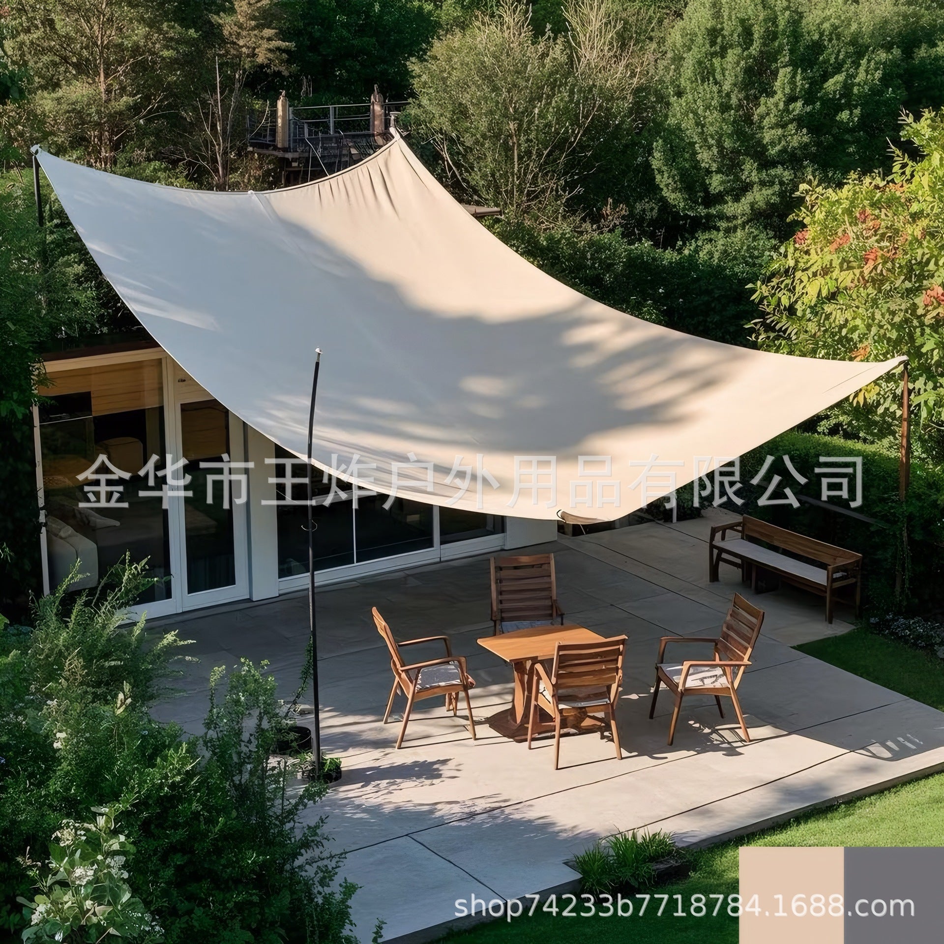 Sunshade Sail In Stock Hot-Selling Park Pool Square Sunshade Canopy Sun Protection Supply Source Manufacturer