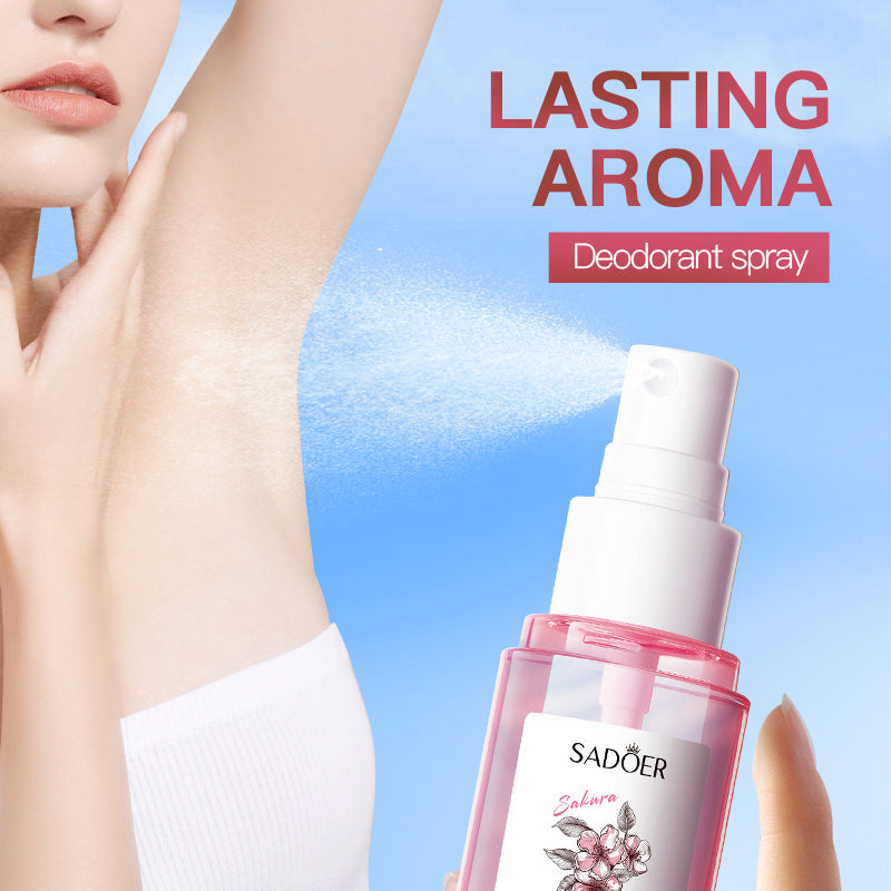 Full English Sakura Underarm Fragrance Spray SADOER Underarm Antiperspirant Spray  Wholesale