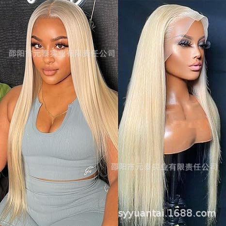 13x4 Honey Blonde Lace Front Wig Long Straight Synthetic Wig