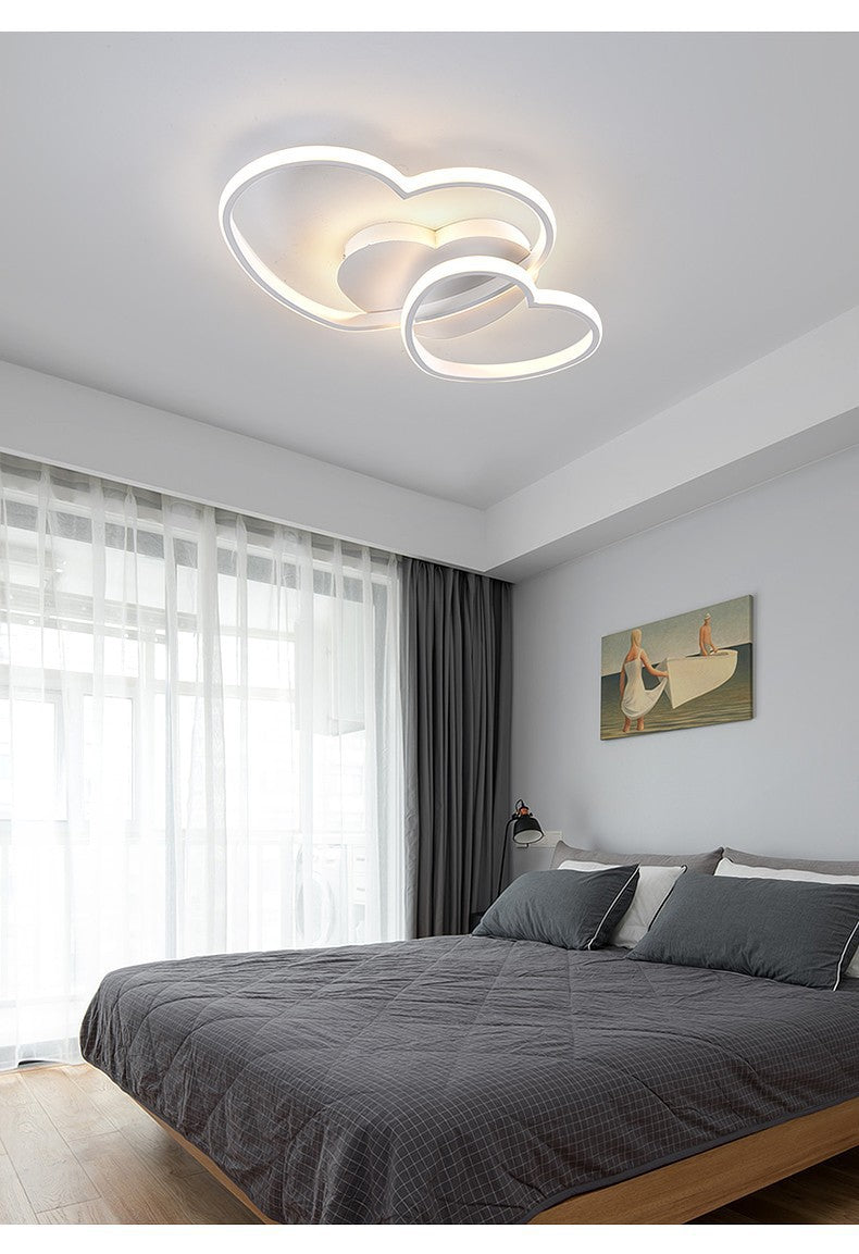 Master Bedroom Simple Modern Cozy Romantic LED Ceiling Lamp Creative Heart-Shaped Children's Room Wedding Room Girl's Room Lamp