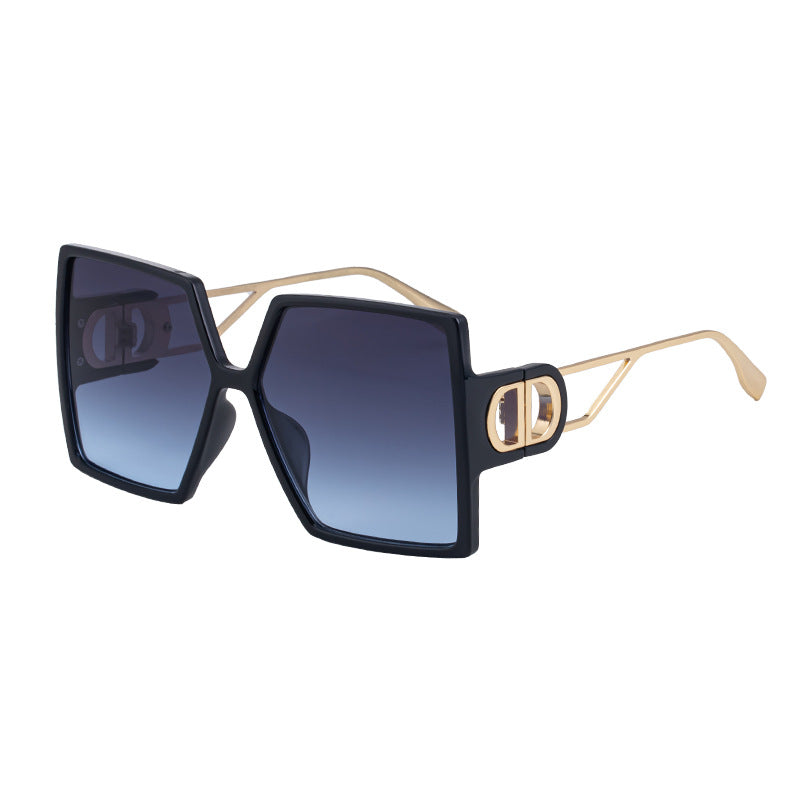 Fashion Large Frame Sunglasses for Women ins Internet Celebrity Style Square Frame Sunglasses for Women Trendy Street Photography Glasses sunglasses