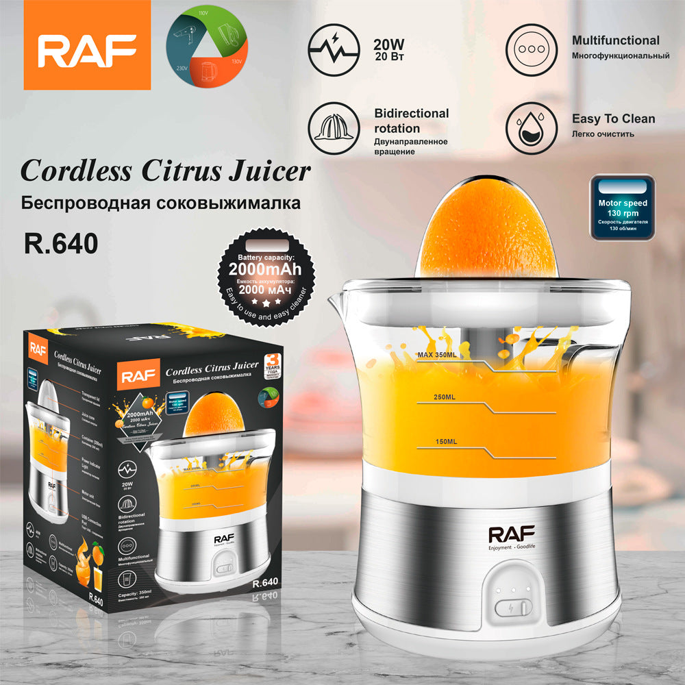 RAF EU Standard Household Automatic Juicer Lemon Orange Juicer Small Portable Electric Fresh Orange Juicer640