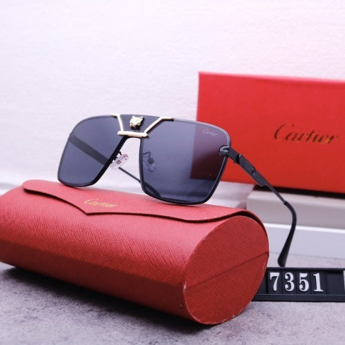 New Fashion Big Brand Sunglasses for Women Driving European and American Style Sunglasses for Men Rimless Cut Edge High-end Sunglasses