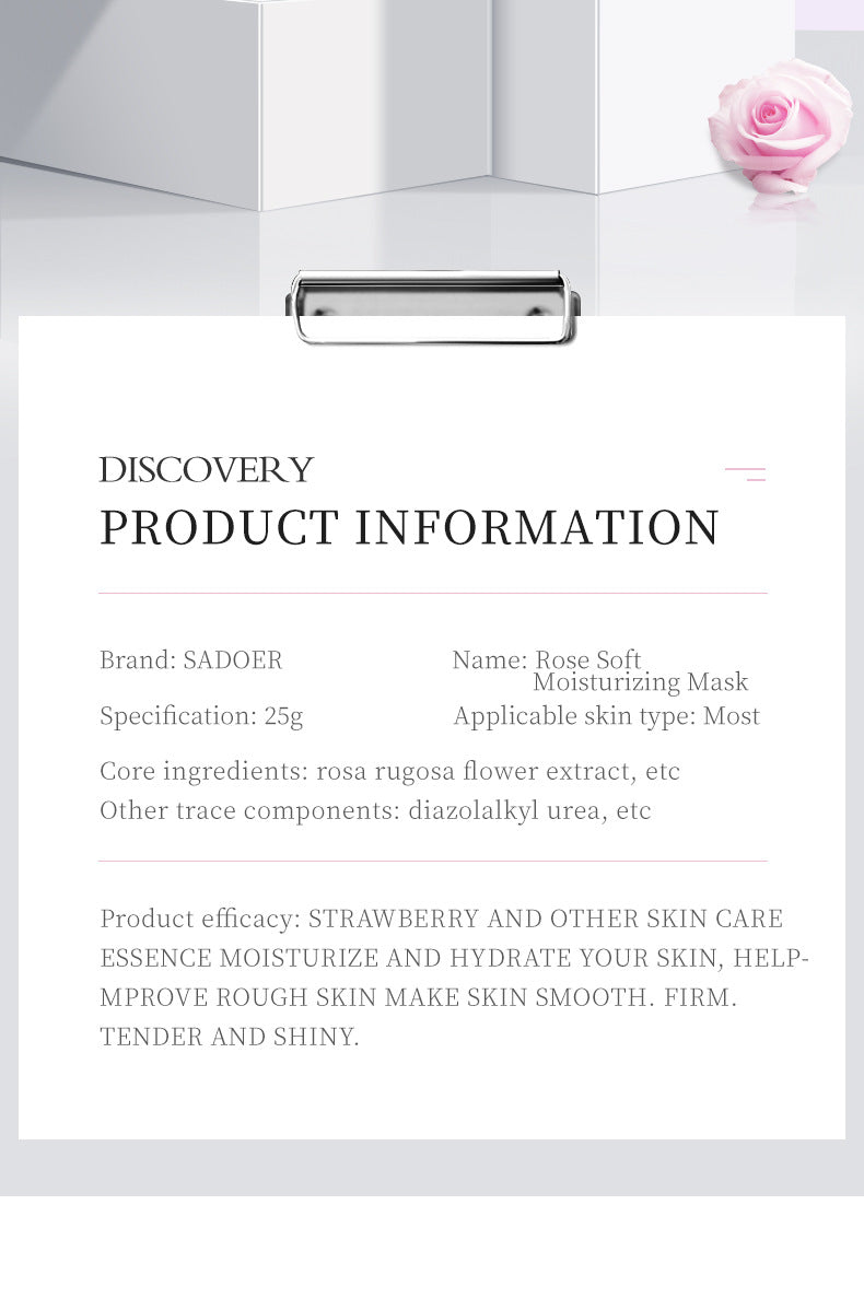 Fruit Mask SADOER Avocado Rose Hydrating Moisturizing Tablets Cross-border Foreign Trade Skincare Wholesale