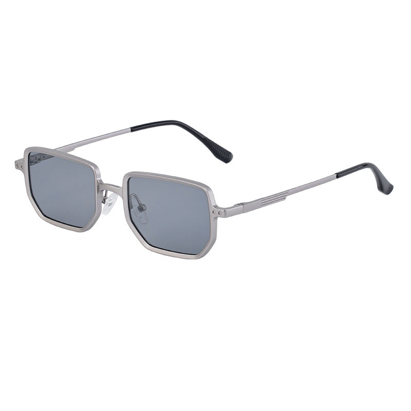 2025New Square Frame Sunglasses for Men with Metal Spring Temples, Sun Protection Glasses, Wholesale for Men shades
