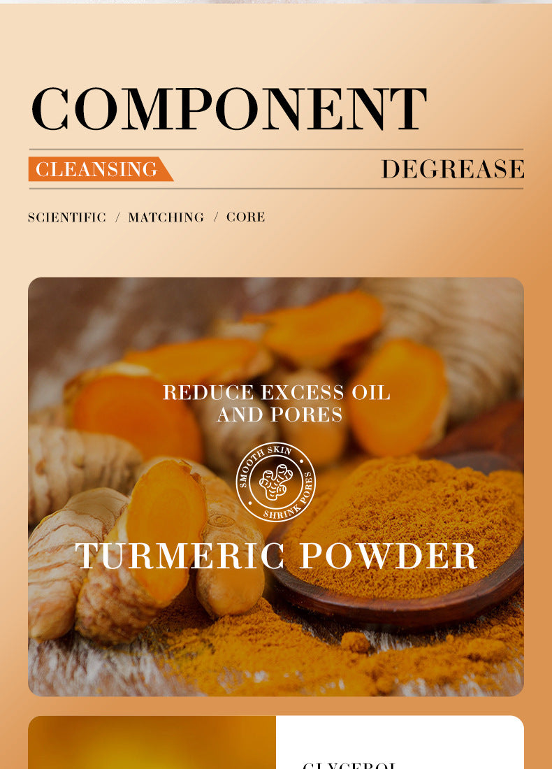 Full English Turmeric Skincare Set SADOER Cleansing, moisturizing, hydrating five-piece set for  foreign trade wholesale