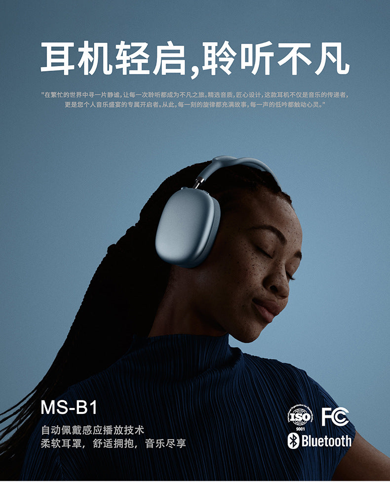 Head-mounted Bluetooth Wireless Earphones Sports Long Battery Life Support Customization Stereo Sound Quiet Noise Reduction
