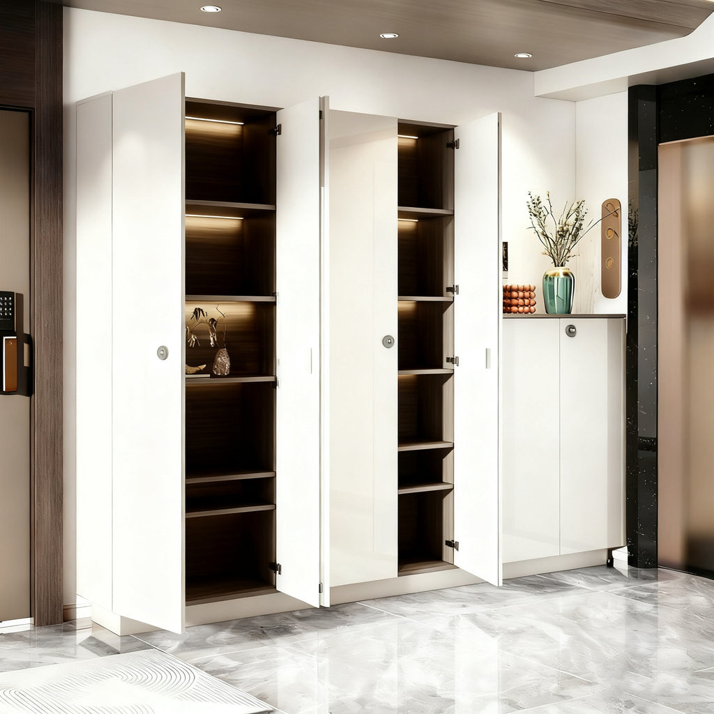 Custom Aluminum Alloy Shoe Cabinet for Entire House, Hallway, Home Entrance, Integrated Outdoor Storage Cabinet, Factory Direct