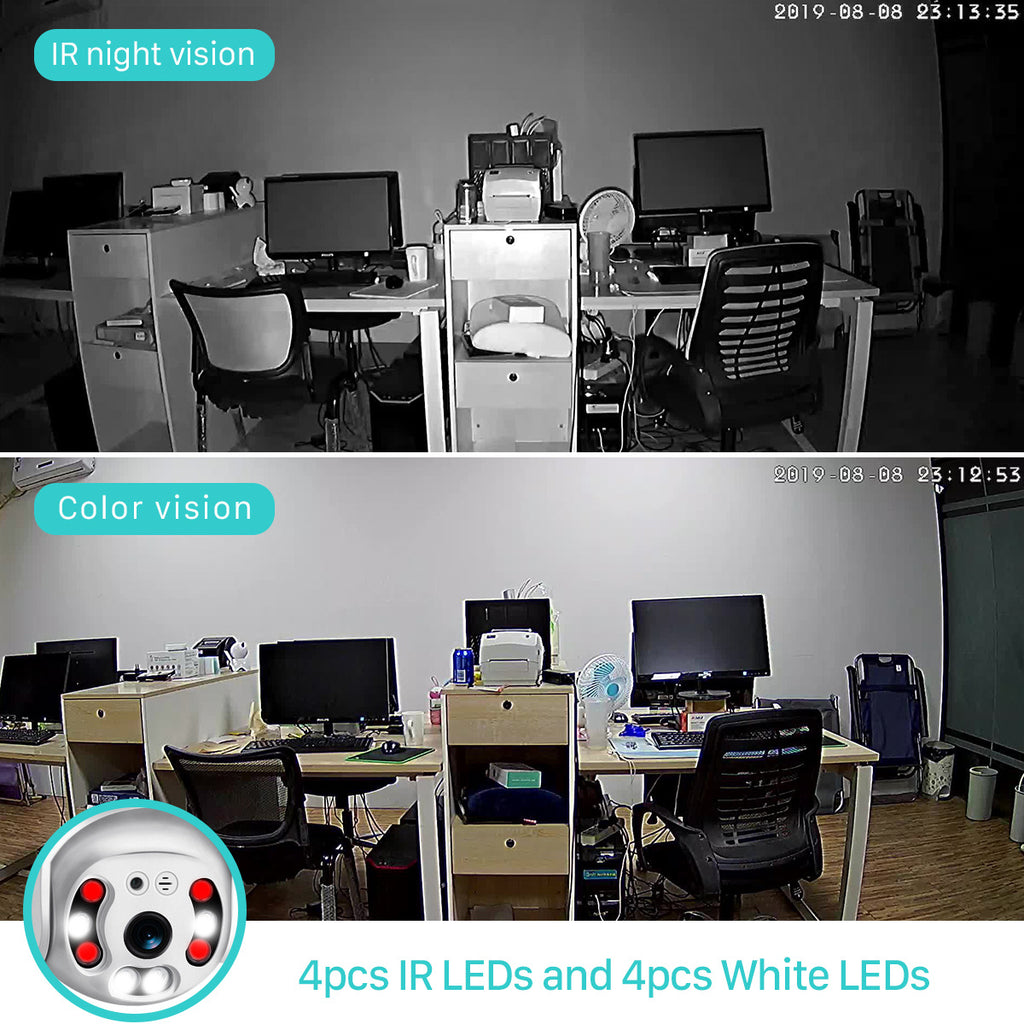 HD Outdoor Surveillance Camera Waterproof Eight-Light Dome Camera A6Wireless WiFiIPCamera Full Color