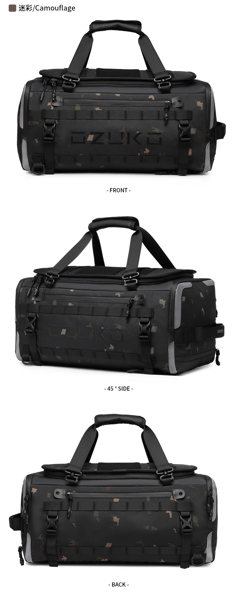 Short Trip Bag Men's Dry Wet Separation Handheld Travel Multifunctional Sports Backpack Can Be Carried or Slung Waterproof Bag