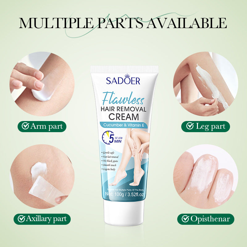Plant VE Depilatory cream100g SADOER Smooth and Gentle Underarm Hair Removal Cream Cross-Border Wholesale