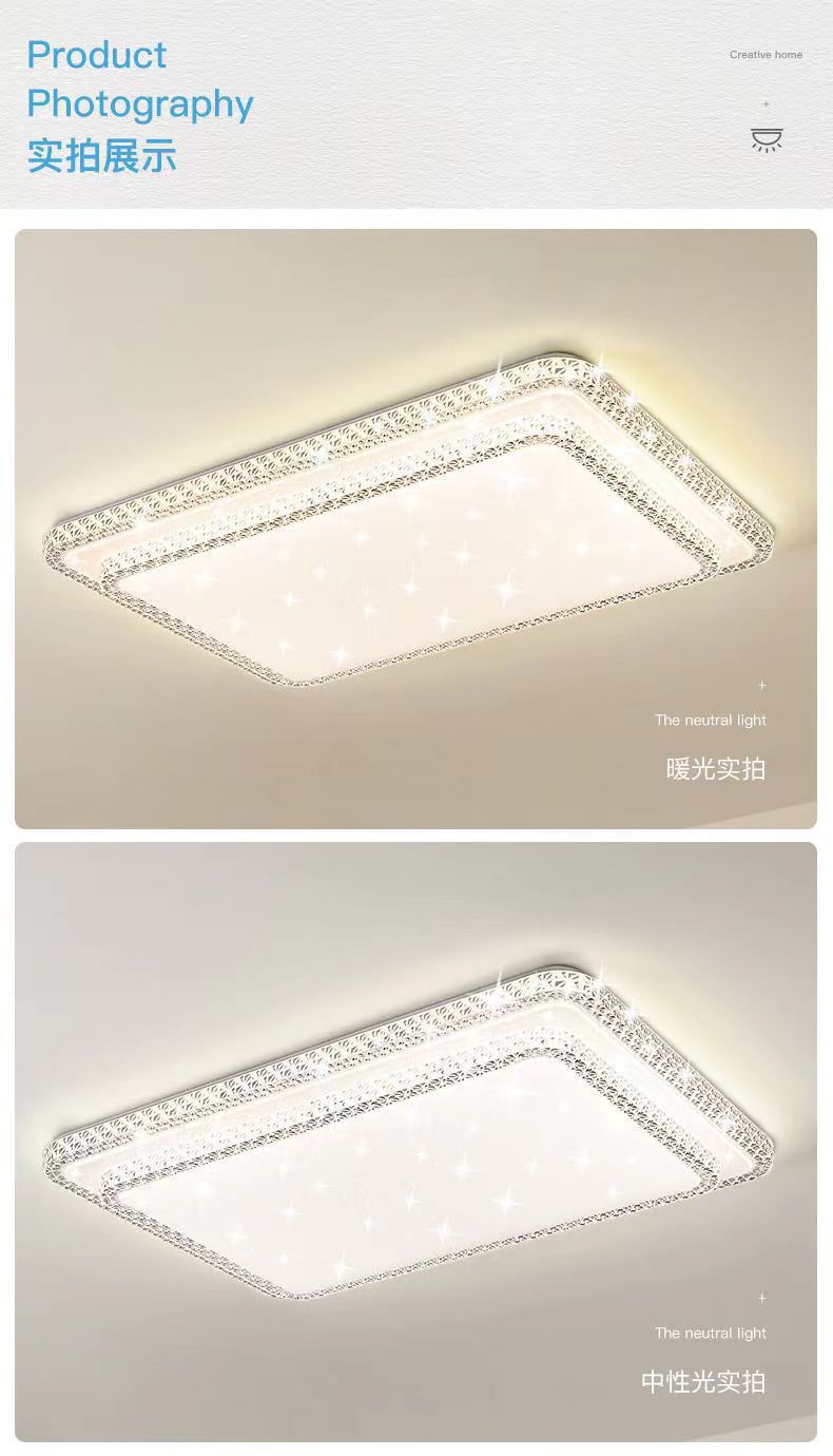Imitation Crystal New Living Room Lamp LED Ceiling Lamp Master Bedroom Light Fixture Modern Simple Elegant Luxury Hall Main Light