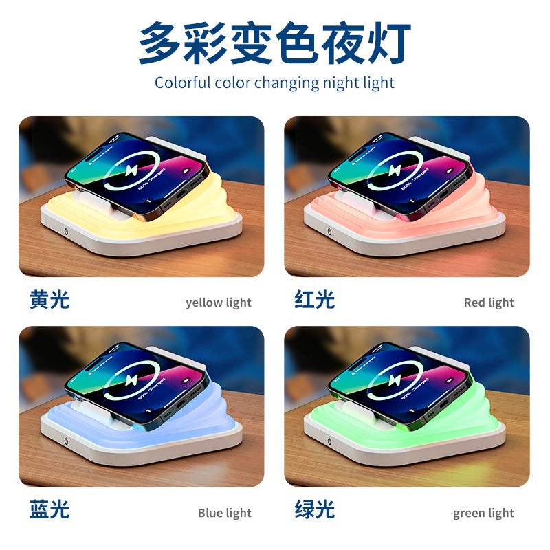 Source manufacturer eye protection reading night light15W Mobile Phone Wireless Charging Table Lamp Folding Gift Atmosphere Lamp Wholesale