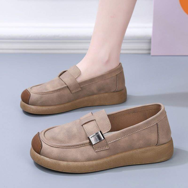 2025New Birkenstock Shoes for Women, Old North Cloth Shoes, Non-Slip Breathable Soft Sole, Non-Slip Mom Shoes, Spring Single Shoes