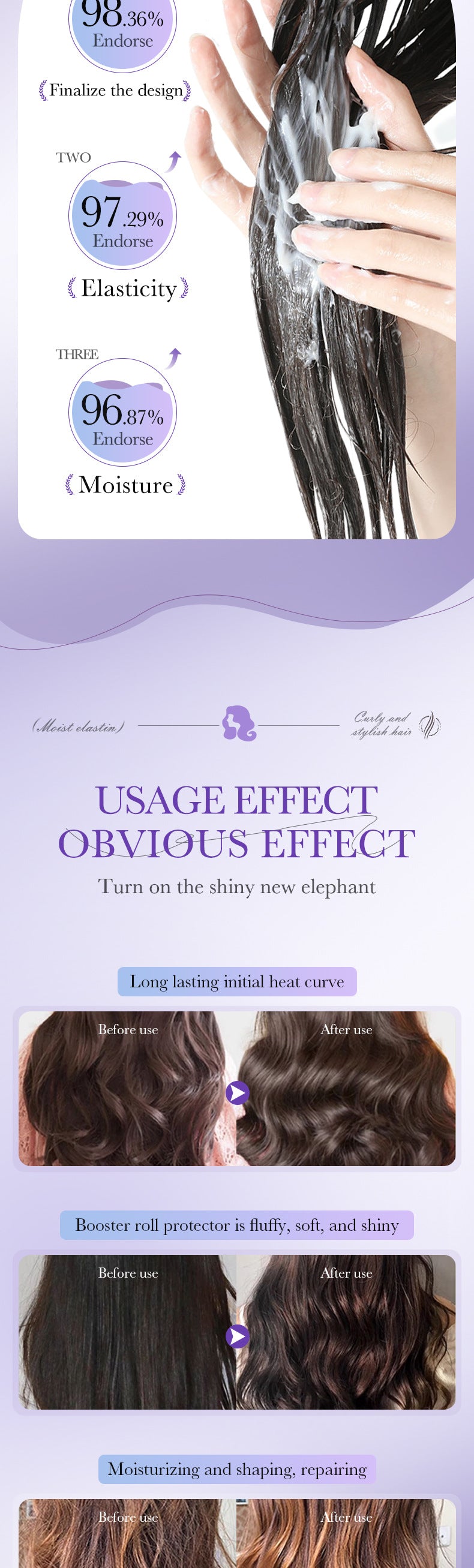 Elastin300ml SADOER Rich Moisturizing Nourishing Hair Conditioner Cross-Border Wholesale