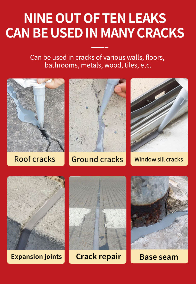 Roof Leak Road Sealer Waterproof Anti-Crack Sealant Ground Crack Wall High Elastic Anti-Crack Grout